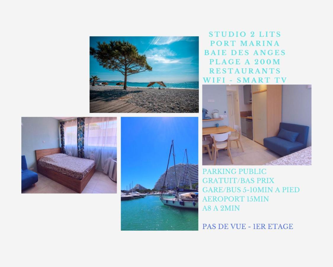 Studio Confort, Plages Proche, Wifi, 2 Lits - Fame Marina Baie Des Anges วิลล์เนิฟ-ลูเบ ภายนอก รูปภาพ